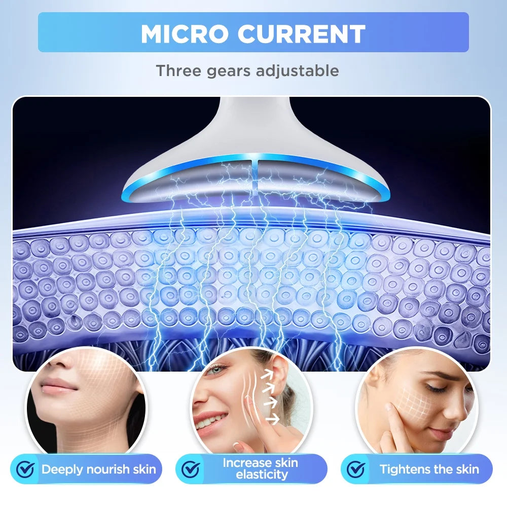 Neck Face Firming Removal Tool, Neck Beauty Device with 3 Massage Modes,Double Chin Reducer Skin Rejuvenation Neck Face Lift Beauty Device for Skin Care