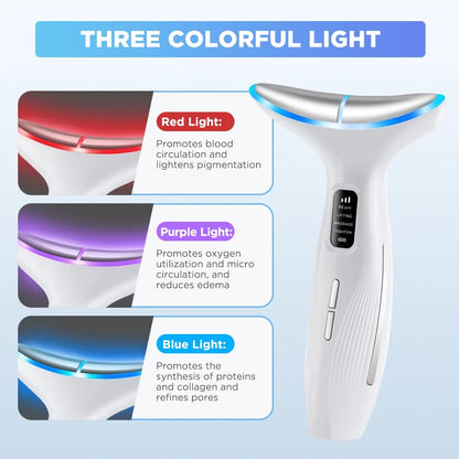 Neck Face Firming Removal Tool, Neck Beauty Device with 3 Massage Modes,Double Chin Reducer Skin Rejuvenation Neck Face Lift Beauty Device for Skin Care