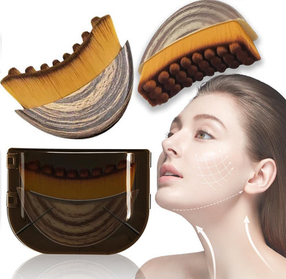 2 PCS Lymphatic Contour Face Brush for Sculpting – Anti-Puffiness, Detox & Lift, Boosts Skin Glow & Skincare Absorption (2 Pcs Contour Face Brush)