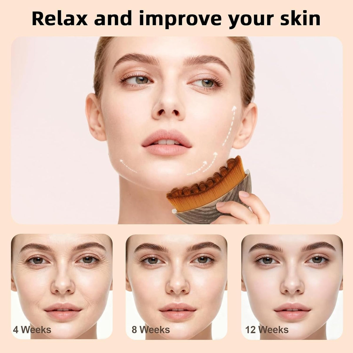 2 PCS Lymphatic Contour Face Brush for Sculpting – Anti-Puffiness, Detox & Lift, Boosts Skin Glow & Skincare Absorption (2 Pcs Contour Face Brush)