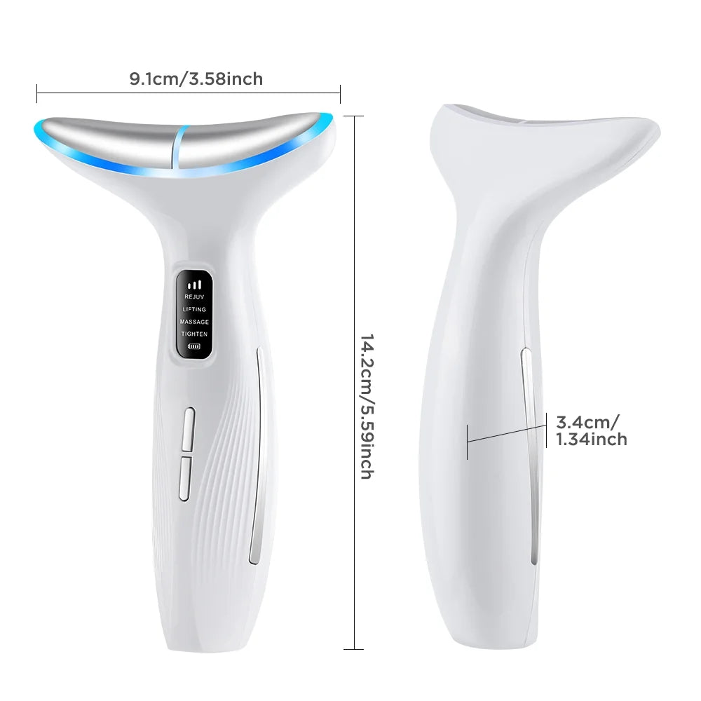 Neck Face Firming Removal Tool, Neck Beauty Device with 3 Massage Modes,Double Chin Reducer Skin Rejuvenation Neck Face Lift Beauty Device for Skin Care