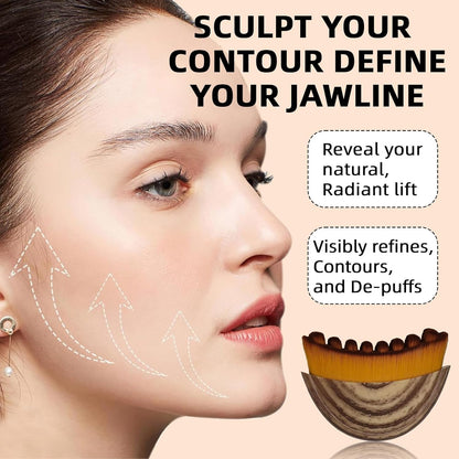 2 PCS Lymphatic Contour Face Brush for Sculpting – Anti-Puffiness, Detox & Lift, Boosts Skin Glow & Skincare Absorption (2 Pcs Contour Face Brush)