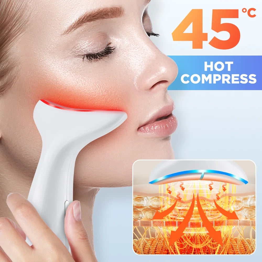Neck Face Firming Removal Tool, Neck Beauty Device with 3 Massage Modes,Double Chin Reducer Skin Rejuvenation Neck Face Lift Beauty Device for Skin Care