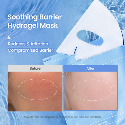Hydro Cera-Nol Real Deep Mask, Hydrating Overnight Hydrogel Face Mask, Moisturizing, Redness Reducing, Quick Soothing, after Sun Care, Sunburn Relief, Korean Skin Care |1.19Oz(34G) X4Ea