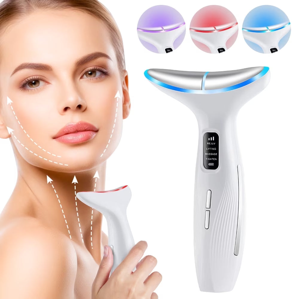 Neck Face Firming Removal Tool, Neck Beauty Device with 3 Massage Modes,Double Chin Reducer Skin Rejuvenation Neck Face Lift Beauty Device for Skin Care